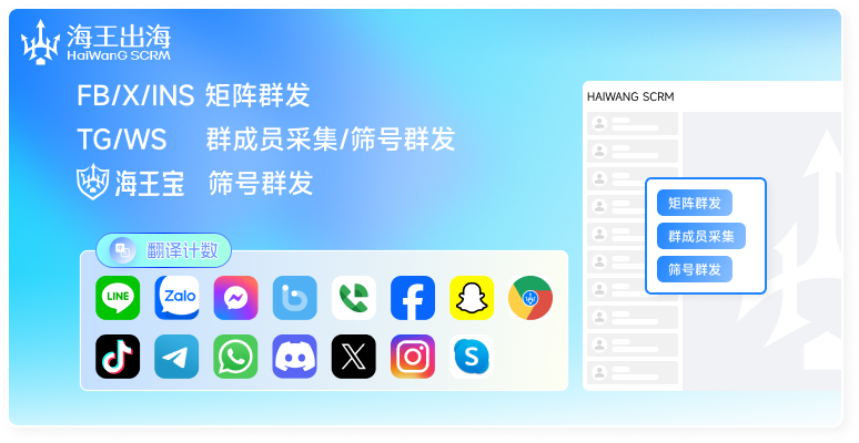 海王出海全球航线数据流动和SCRM看板